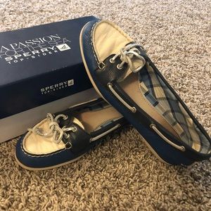 Blue and Silver Sperrys